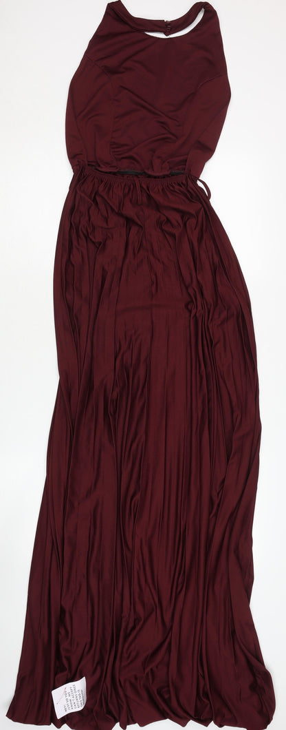 ASOS DESIGN Women's Red Sleeveless Long Dress