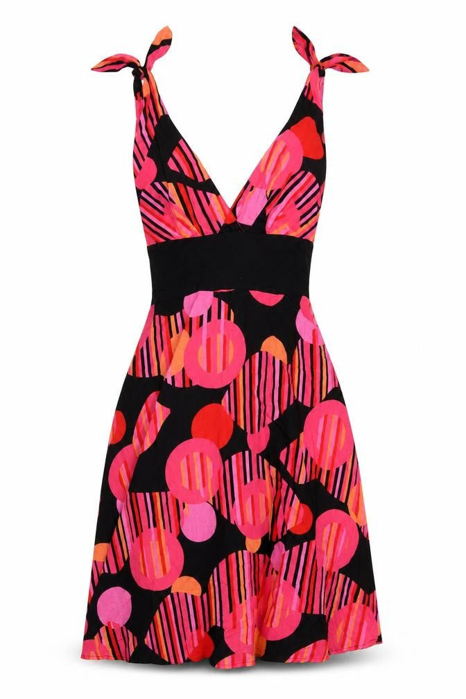 Warehouse Women's Multicoloured Cotton A-Line Dress