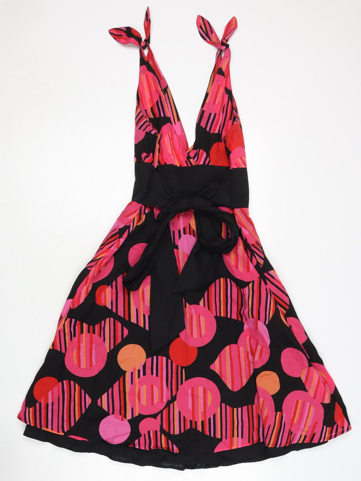 Warehouse Women's Multicoloured Cotton A-Line Dress