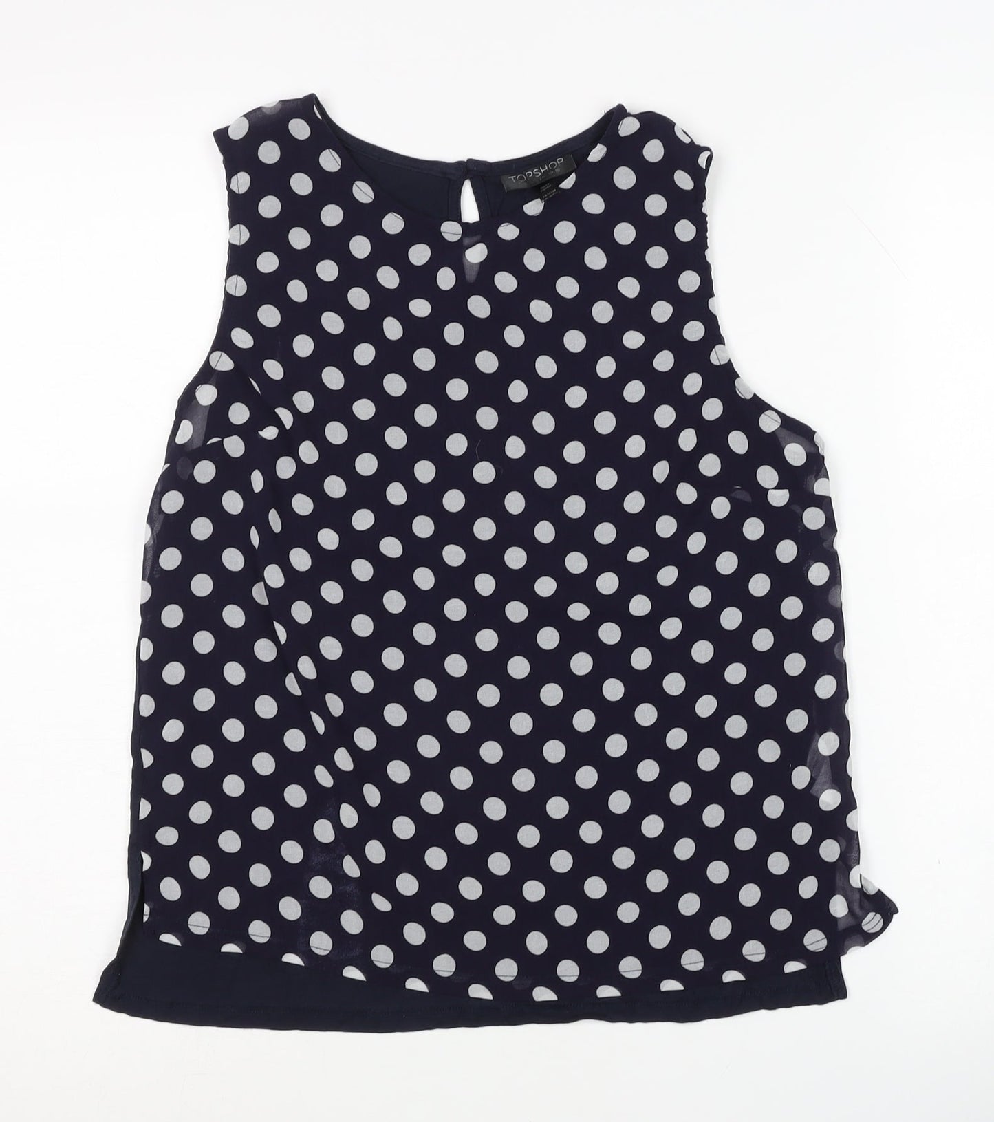 Womens UK Size 10 Topshop Blue Basic Blouse