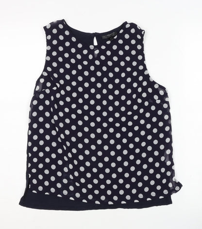 Womens UK Size 10 Topshop Blue Basic Blouse