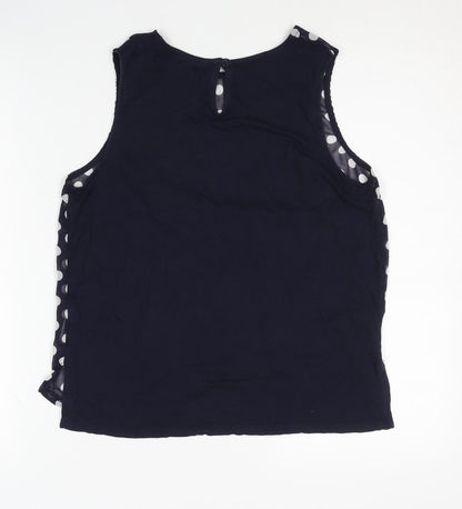 Womens UK Size 10 Topshop Blue Basic Blouse