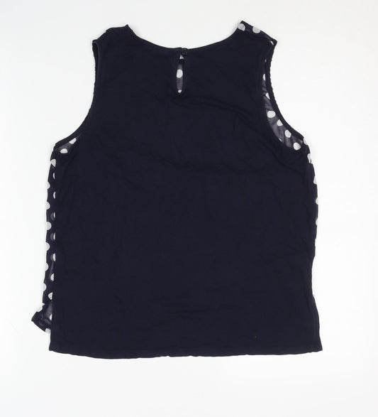 Womens UK Size 10 Topshop Blue Basic Blouse