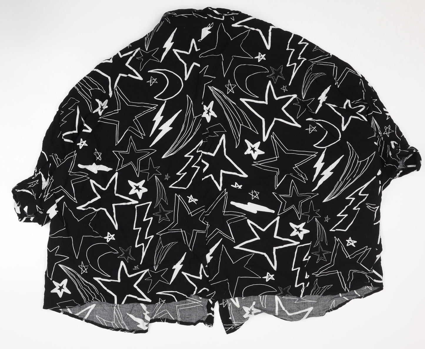 Womens UK Size 26 ASOS Black Basic Button-Up