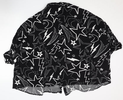 Womens UK Size 26 ASOS Black Basic Button-Up