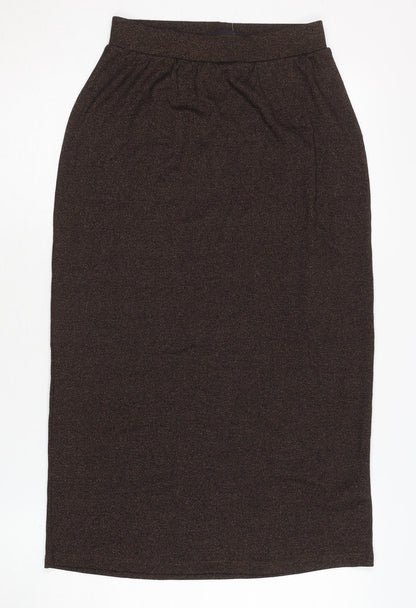 Marks and Spencer Women's Brown Midi Pencil Skirt