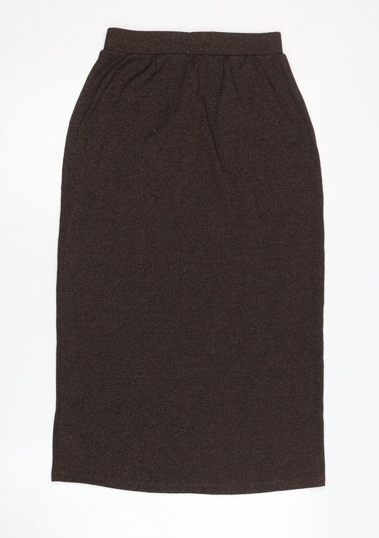 Marks and Spencer Women's Brown Midi Pencil Skirt