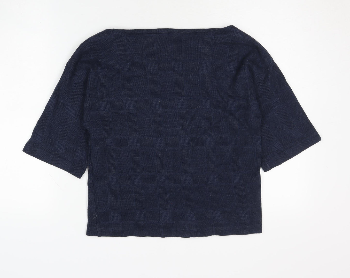 Jigsaw Women's Blue 3/4 Sleeve Cotton Top XS