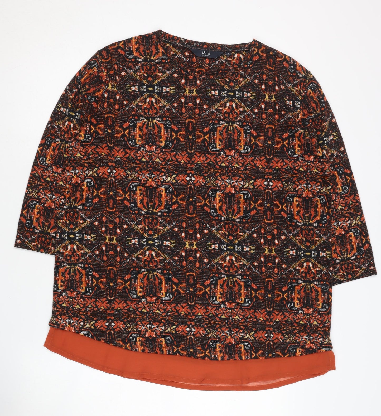 Womens UK Size L Isle Collection Multicoloured Pullover Jumper