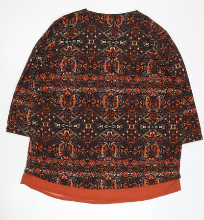 Womens UK Size L Isle Collection Multicoloured Pullover Jumper