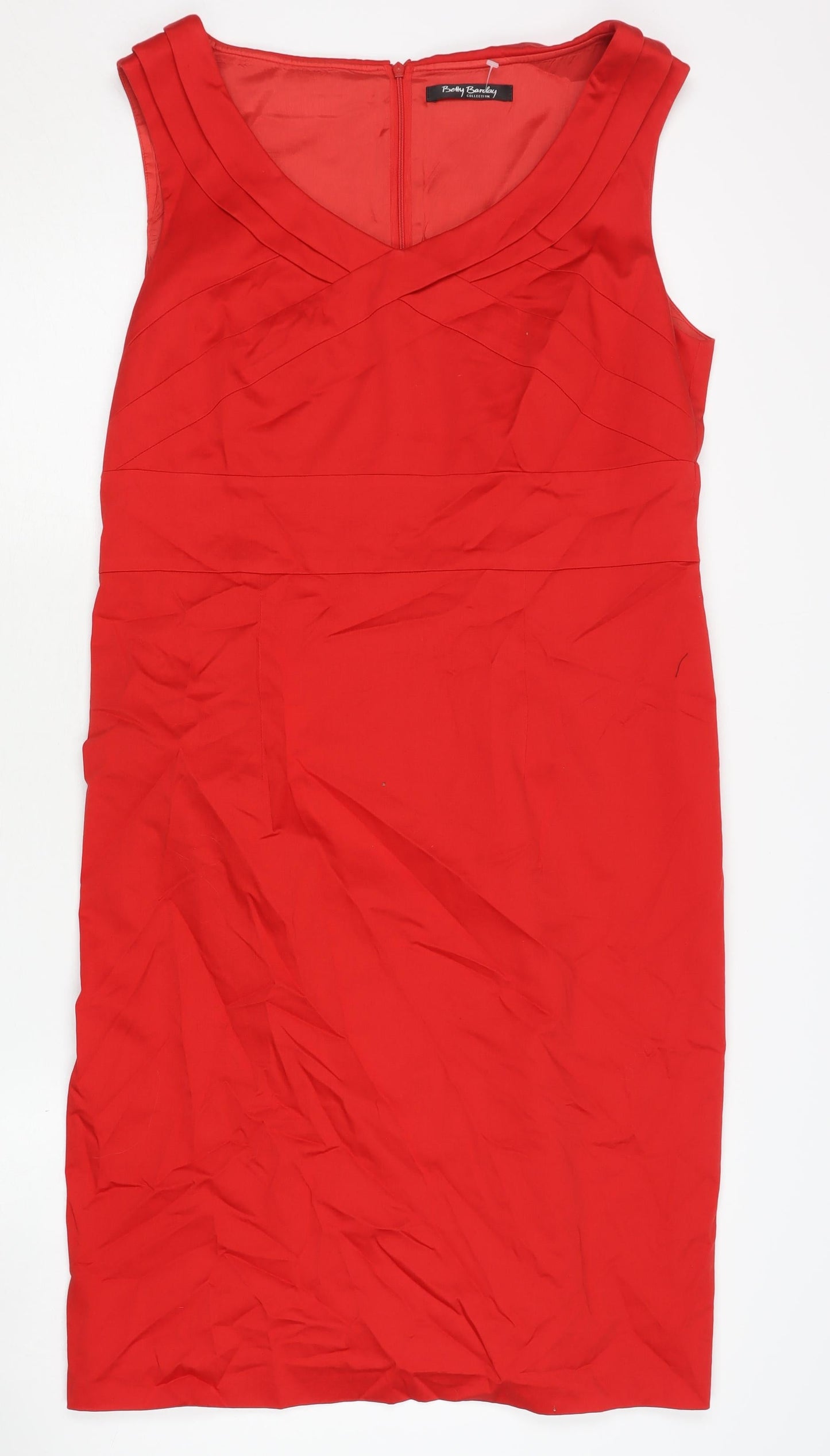 Betty Barclay Women's Red Sheath Dress Size 16