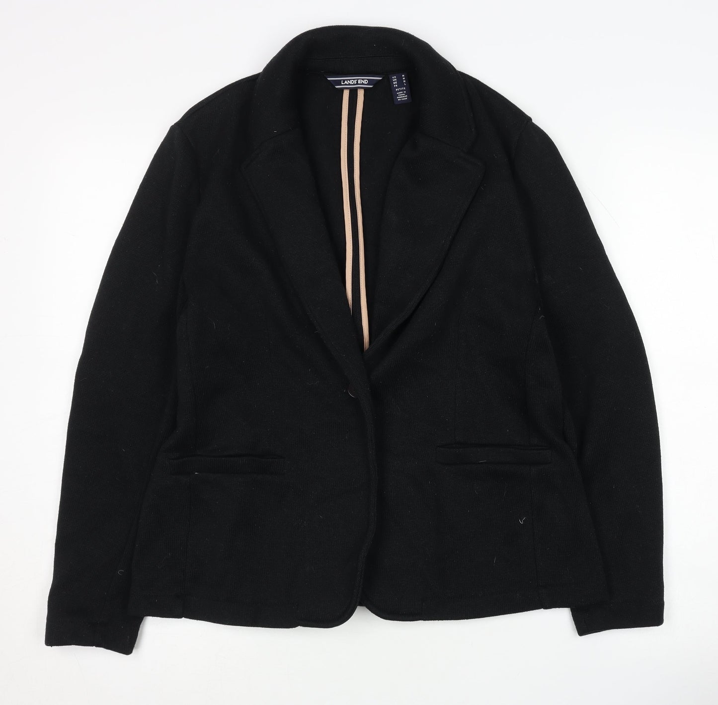 Lands' End Women's Black Petite Blazer M