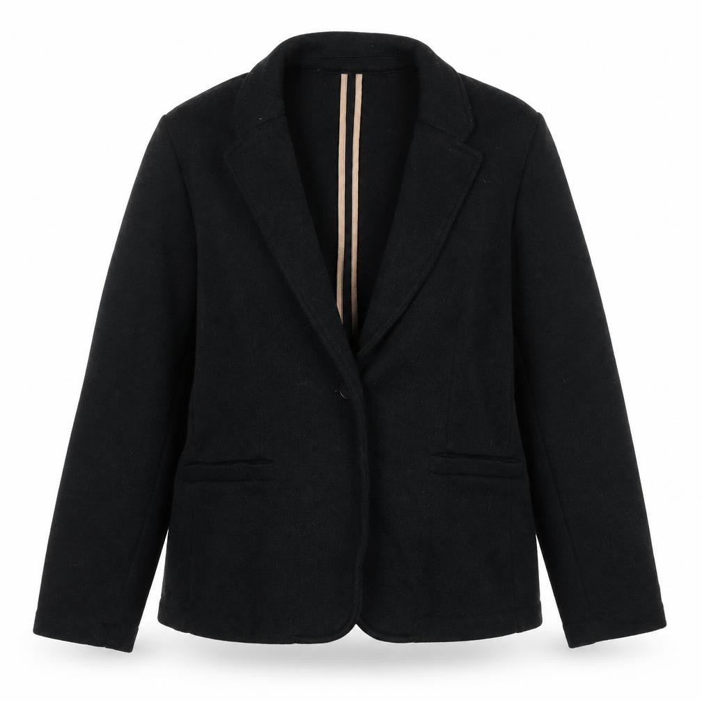 Womens UK Size M Lands' End Petites Black Blazer