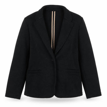 Womens UK Size M Lands' End Petites Black Blazer