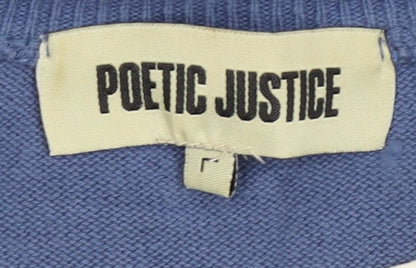 Poetic Justice Men's Blue Check Knit Vest