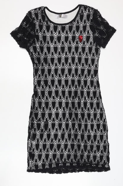 Desigual Women's Black Crochet Dress Size 12
