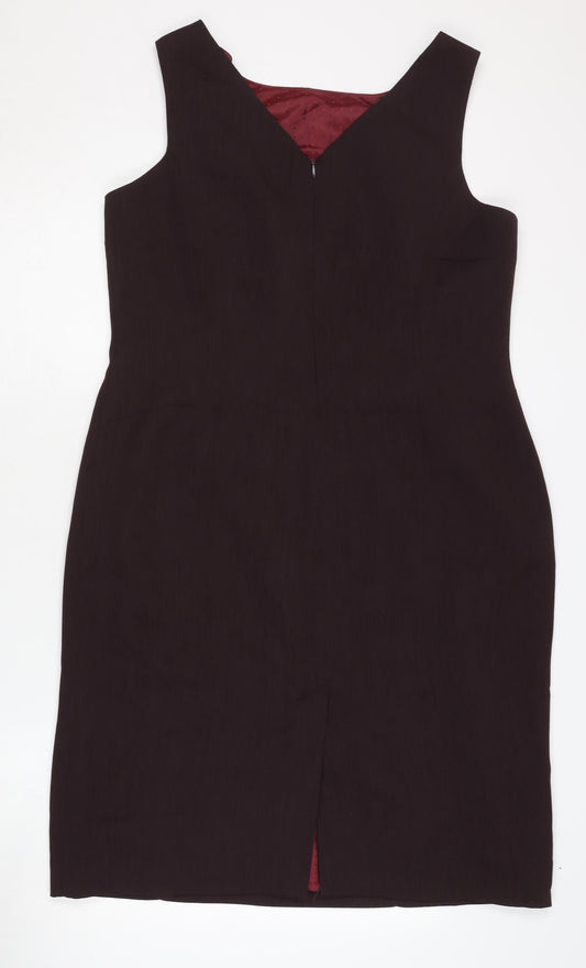 Austin Reed Women's Brown Sheath Dress, Size 16, Formal