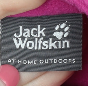 Jack Wolfskin Girls Pink Fleece Jacket, Size 12, Winter Essential