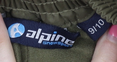 Alpine Snowsports Boys Green Snow Pants - 9-10 Years