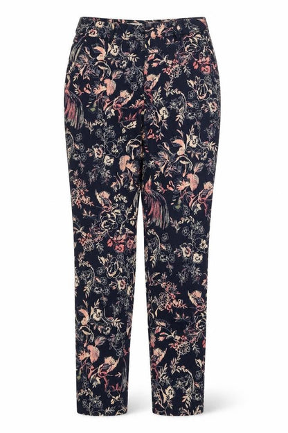 Noosnow Women's Blue Floral Trousers, Size 8