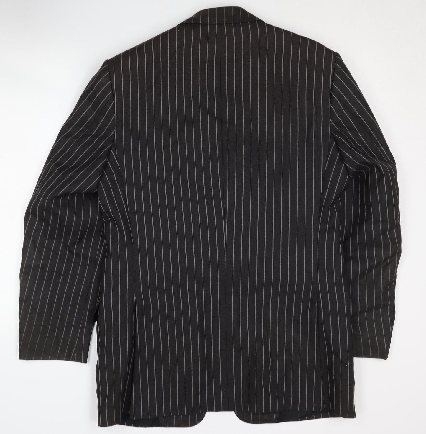 Flannels Men's Black Striped Wool Blazer Size 40