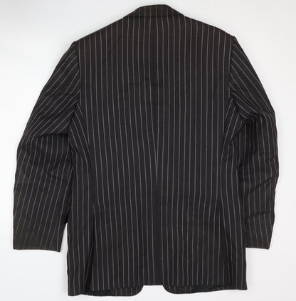 Flannels Men's Black Striped Wool Blazer Size 40
