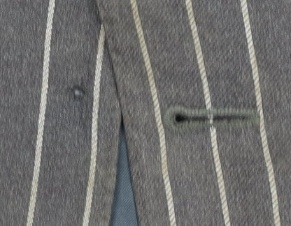 Flannels Men's Black Striped Wool Blazer Size 40