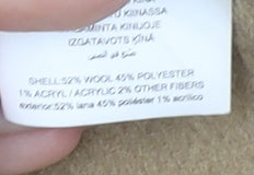 Michael Kors Women's Beige Wool Waistcoat, Size L, Casual Open