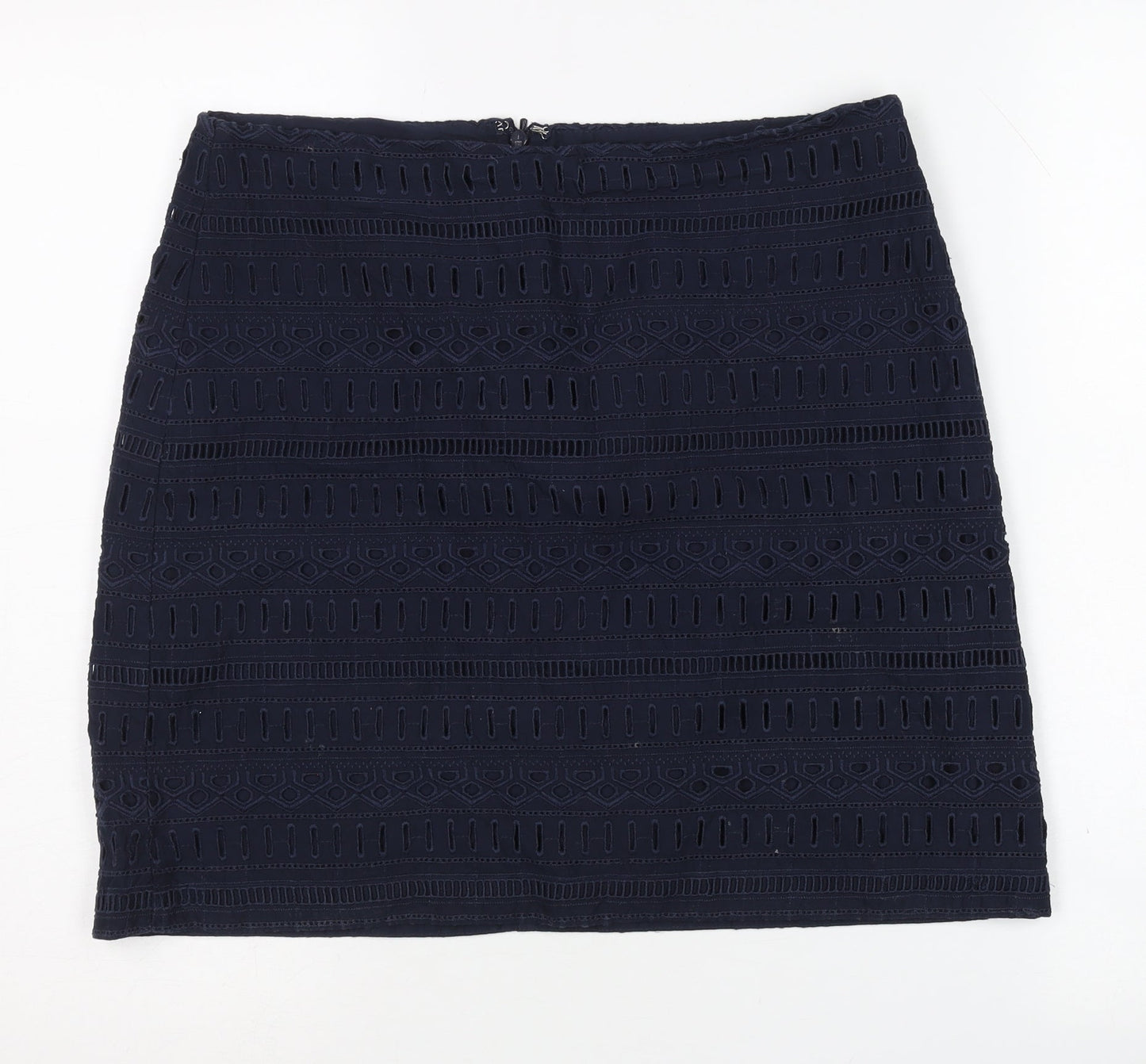 GAP Women's Blue Pencil Skirt Size 6 Embroidered