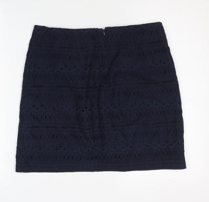 GAP Women's Blue Pencil Skirt Size 6 Embroidered