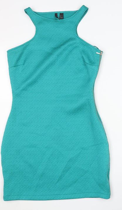 Mango Women’s Green Sheath Sleeveless Dress