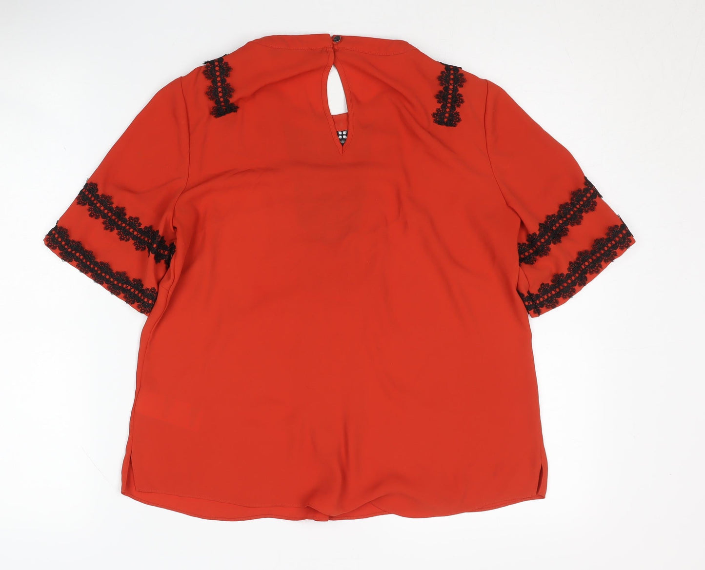 Womens UK Size 12 Karen Millen Red Tunic Blouse