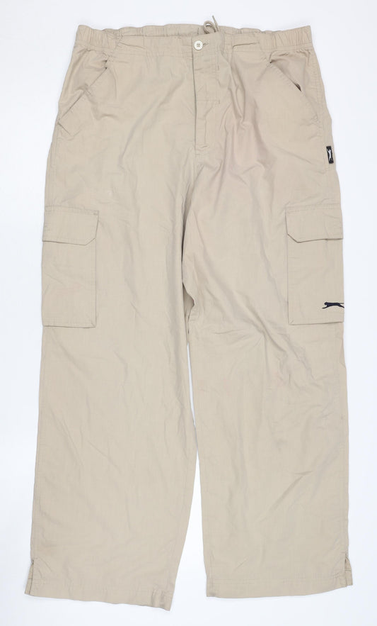 Slazenger Men's Beige Cargo Trousers S