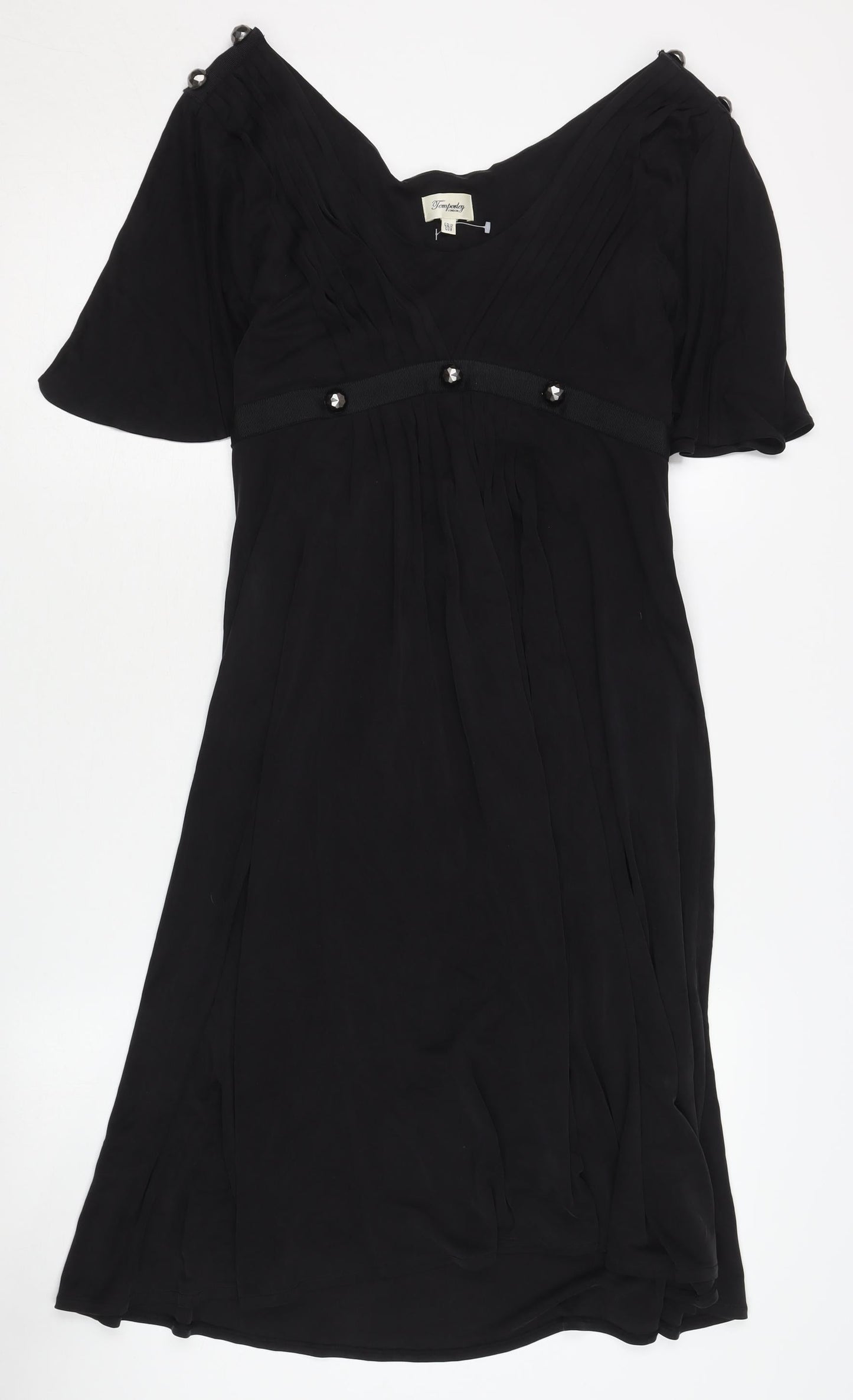 Temperley London Women's Black Silk Dress, Size 12
