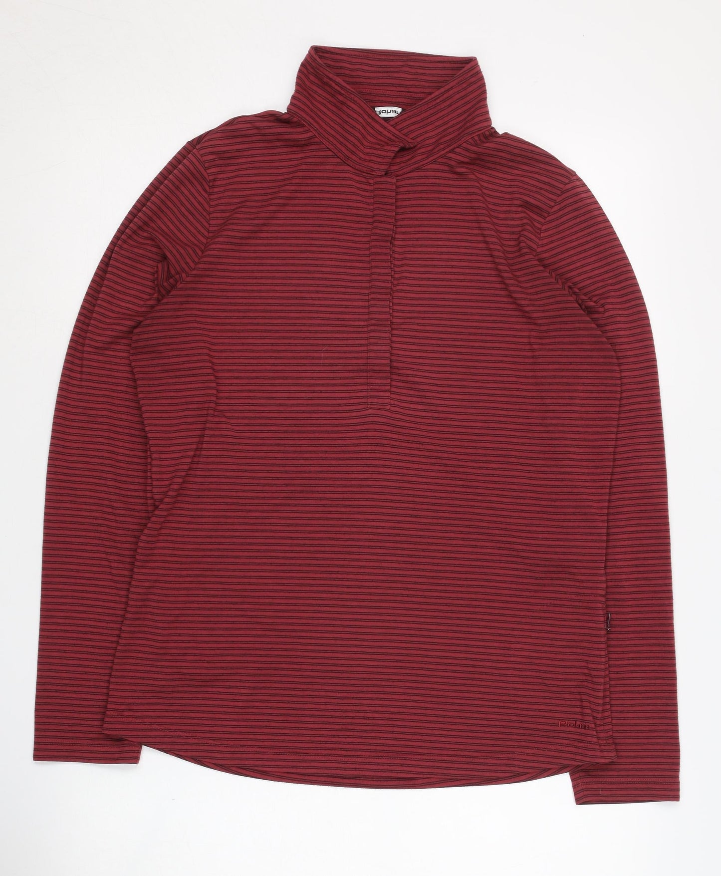 Rohan Women's Red Striped High Neck Sweatshirt Size 12