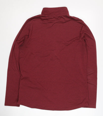 Rohan Women's Red Striped High Neck Sweatshirt Size 12