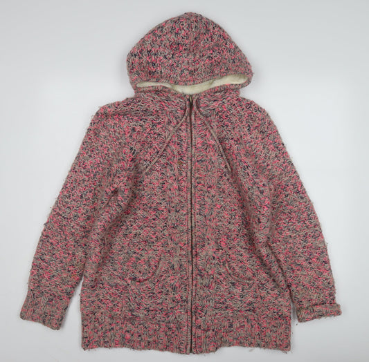 Cotton Traders Women's Pink Full Zip Hoodie Size 14