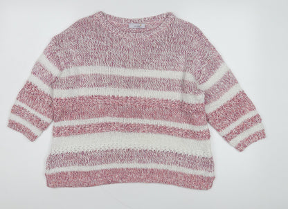 Womens UK Size 14 Marks and Spencer Red Pullover Jumper