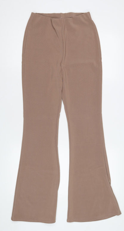 New Look Women's Beige Flared Trousers Size 8