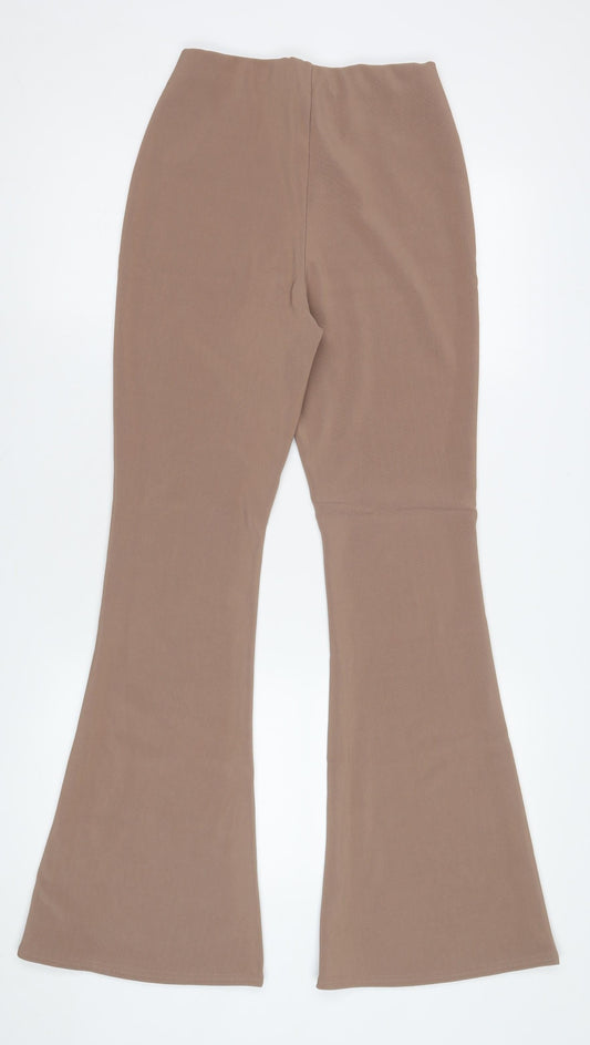 New Look Women's Beige Flared Trousers Size 8