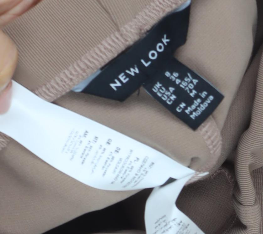 New Look Women's Beige Flared Trousers Size 8