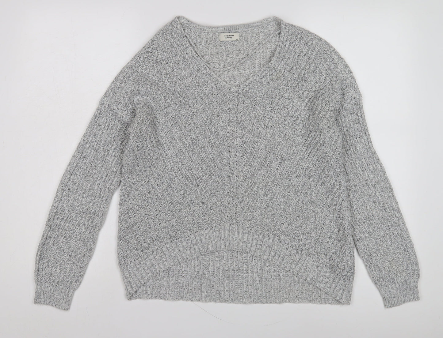 Womens UK Size XS Jacqueline de Yong Grey Pullover Jumper