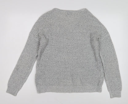 Womens UK Size XS Jacqueline de Yong Grey Pullover Jumper