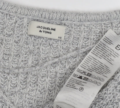 Womens UK Size XS Jacqueline de Yong Grey Pullover Jumper