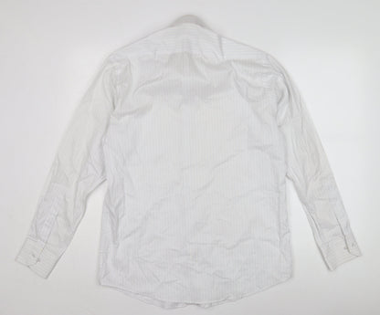 Mens UK Collar Size 15.5 Diner's Smart White  Dress Shirt