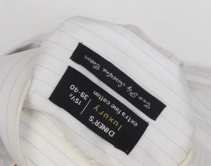 Mens UK Collar Size 15.5 Diner's Smart White  Dress Shirt