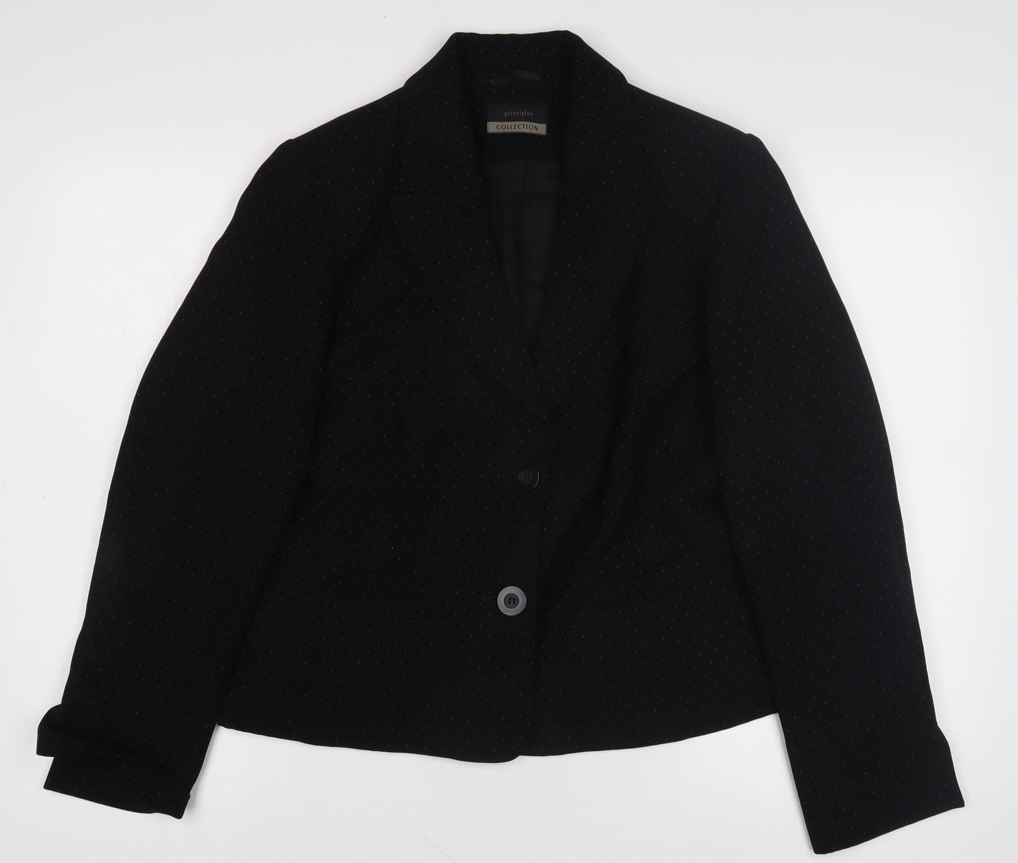 Principles Women's Black Wool Blazer Size 16
