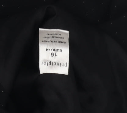 Principles Women's Black Wool Blazer Size 16