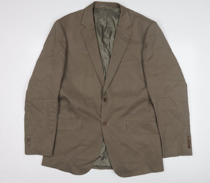 Mens UK Size 44 Blazer Regular Brown Suit Jacket