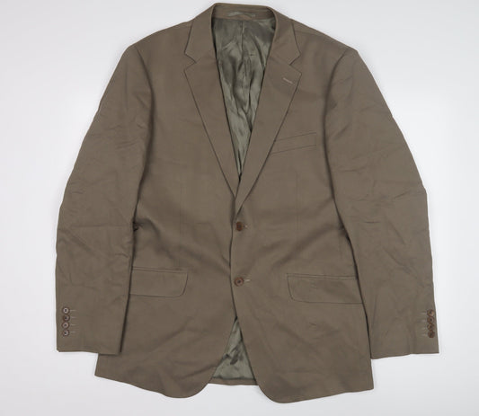 Mens UK Size 44 Blazer Regular Brown Suit Jacket